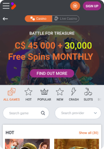 TonyBet mobile screen welcome bonus