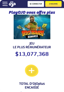 PlayOJO mobile screen promotions