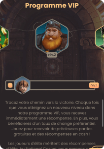 National Casino mobile screen vip