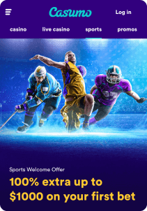 Casumo mobile screen welcome promotions