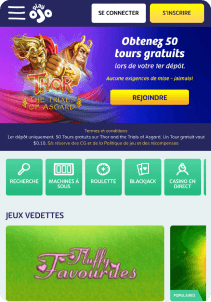 PlayOJO mobile screen welcome promotions