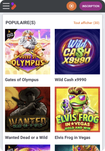 TonyBet mobile screen slots games