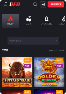 1RED mobile screen promotions