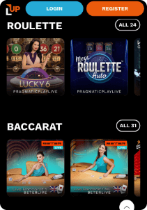 LevelUp mobile screen live games