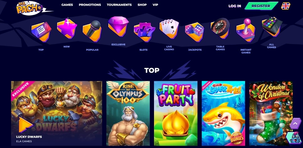 Mr Pacho Casino screen