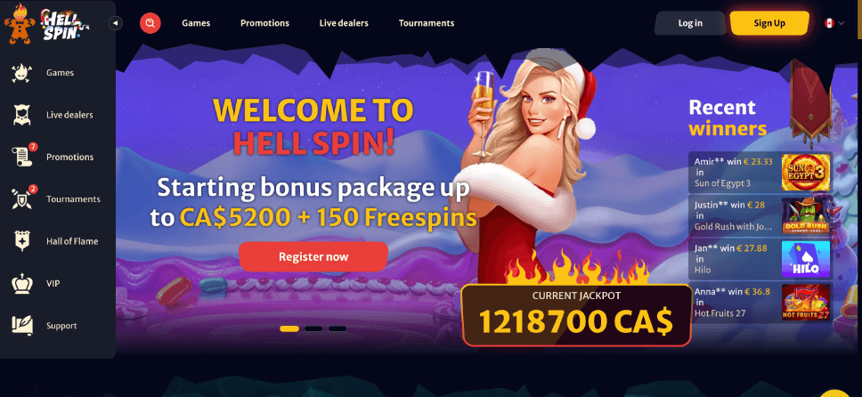 Hellspin screen
