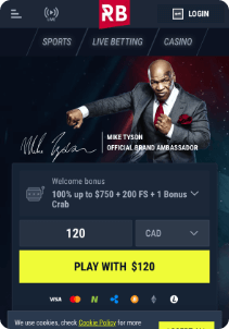 Rabona mobile screen welcome bonus