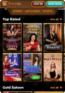 Amunra mobile screen live games