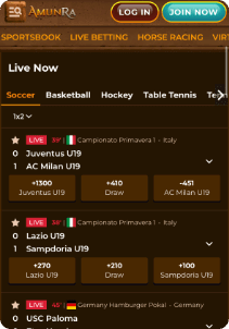 Amunra mobile screen sports games