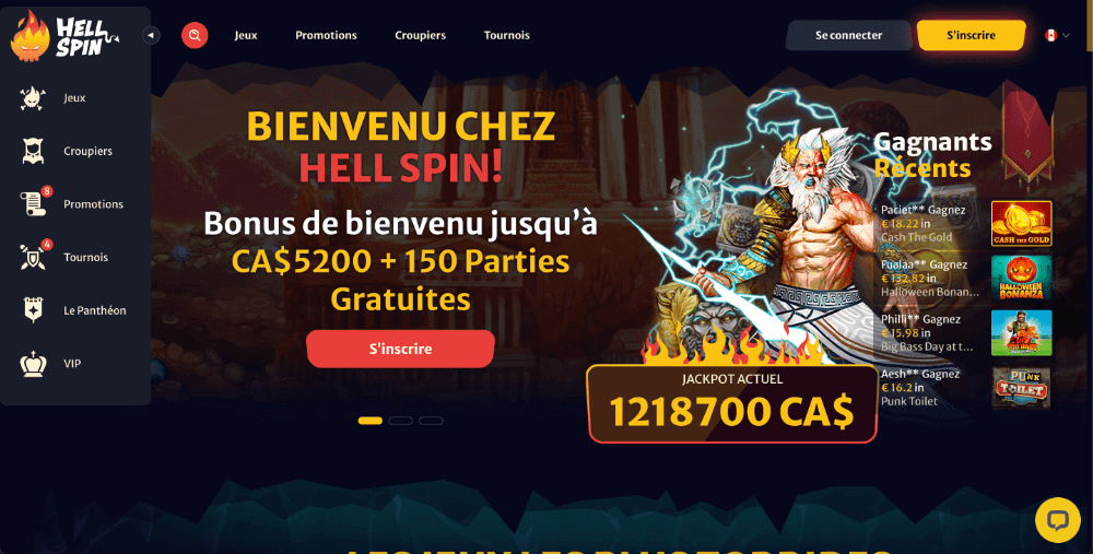 HellSpin FR1 screen