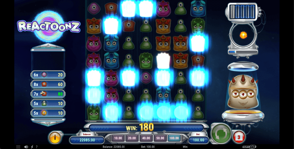 Reactoonz3 screen