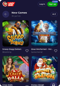 Kinbet Casino mobile screen new games