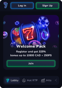 7bit casino screen main page