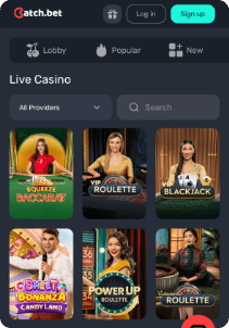 CatchBet casino screen live casino