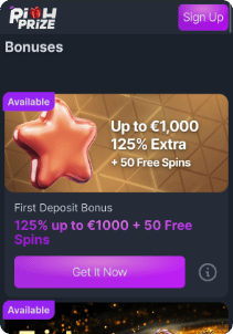 RichPrize casino screen bonuses