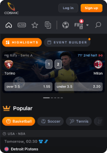 Cosmicslot casino screen live games