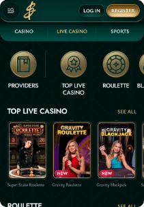 Cashed casino mobil screen live casino