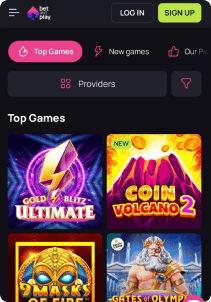 BetandPlay casino screen top slots games
