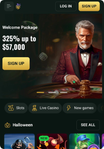 GolDex Casino Mob Screen1 main page