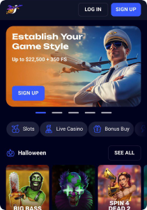 Jet4Bet Casino Mob Screen main page