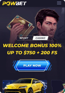 PowBet Casino Mob Screen1 main page