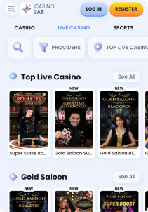 Casinolab Casino Mob Screen live games