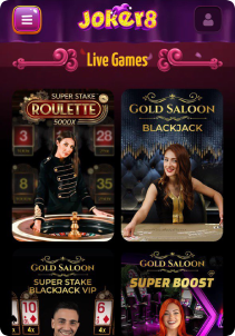 Joker8 Casino Mob Screen live games