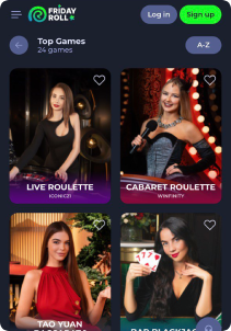 FridayRoll Mob Screen live games