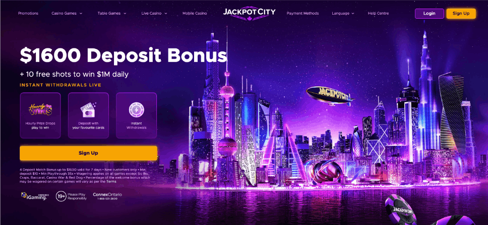 jackpot city screen