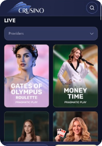 Crusino casino screen3 live games