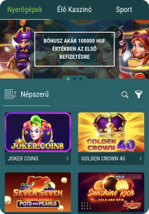 22Bet Casino mobile app screenshot