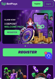 Betplays Casino mobile screen welcome bonus