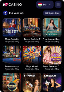 NVcasino mobile screen live games