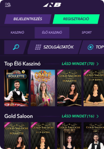 NanoBet Casino mobile screen live games