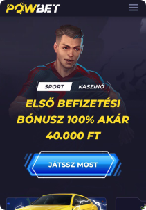 PowBet Casino mobile screen welcome bonus