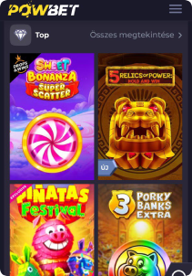 PowBet Casino mobile screen slots games