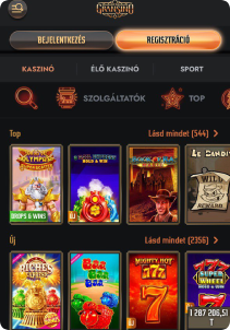 Gransino Casino mobile screen slots games