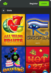 WilderBet Casino mobile screen slots games