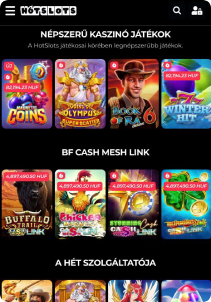 HotSlots Casino mobile screen slots games
