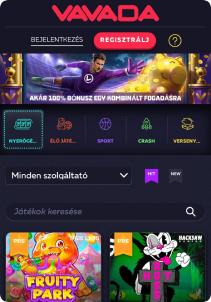 Vavada Casino mobile screen main page