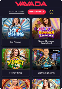 Vavada Casino mobile screen liive games