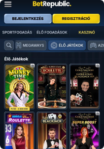 Betrepublic Casino mobile screen live games