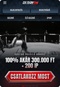 Glorion Casino mobile screen main pane