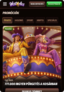 Westace Casino mobile screen promotions