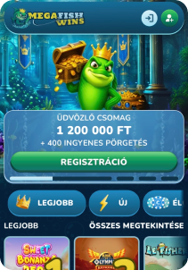 MegaFishWins casino screen1 welcome bonus