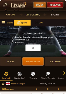 Lizaro casino mob screen sports