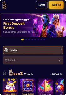 BiggerZ mob screen slots games