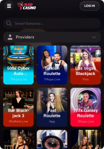 Madcasino casino mob screen live games
