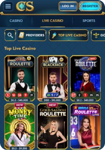 Casea casino screen3 live games