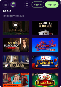 Ready casino mobile screen table games